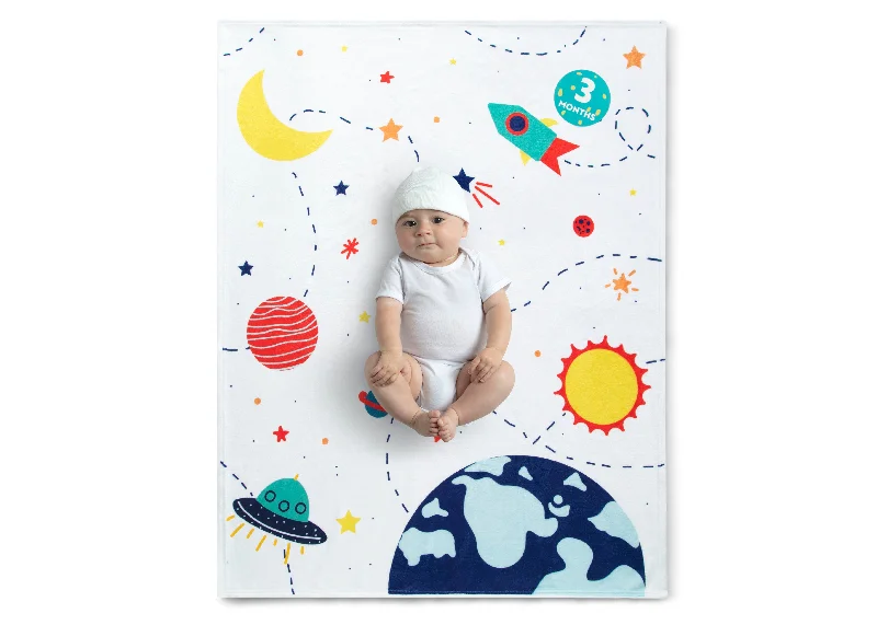 Toddler - proof washable kids play blanketsSynthetic fiber blend blankets for a budget - friendly choiceMilestone Baby Blanket Toddler - proof washable kids play blanketsSynthetic fiber blend blankets for a budget - friendly choiceMilestone Baby Blanket