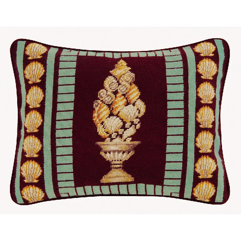 Down Alternative Pillows for Ethical ChoicesSeashell Topiary Pillow