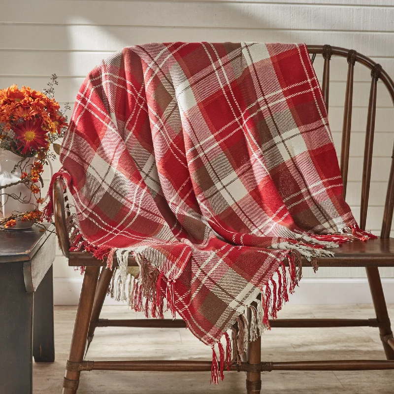 Outdoor hammock - friendly lightweight blankets​Fireside Plaid Throw