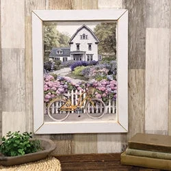 Bed skirts with a wrinkle - resistant fabricFarmhouse Flower Garden Framed Print