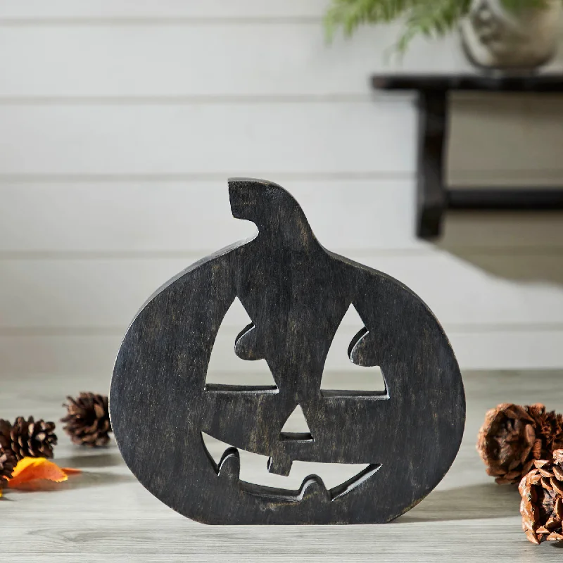 Bed skirts with a high - thread count for a quality feelJack O' Lantern Black Wood Decor 8x8.25x1 Bed skirts with a high - thread count for a quality feelJack O' Lantern Black Wood Decor 8x8.25x1
