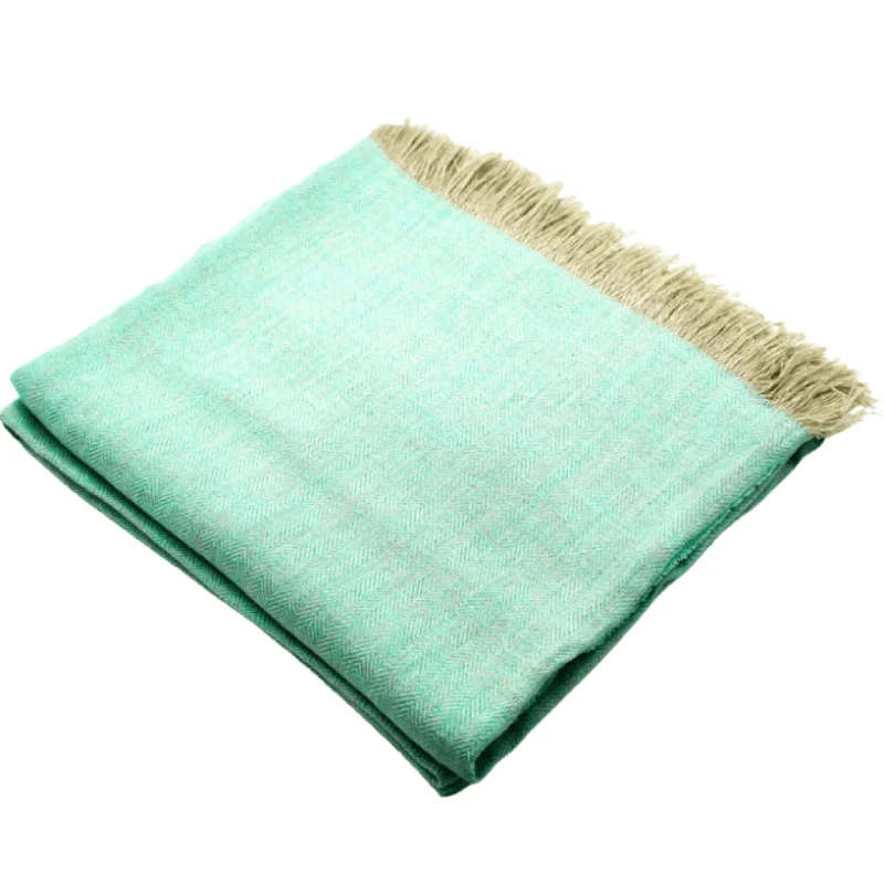 Ultra - soft minky baby swaddle blanketsLinen blankets with a rustic and textured lookMint Herringbone Linen Throw Blanket Ultra - soft minky baby swaddle blanketsLinen blankets with a rustic and textured lookMint Herringbone Linen Throw Blanket