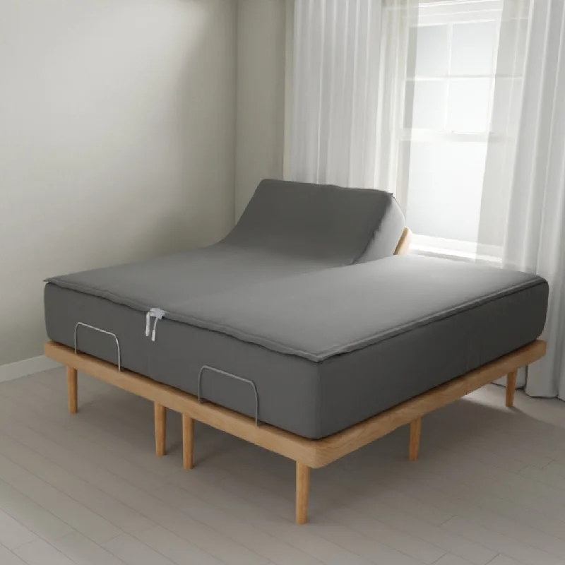 Hypoallergenic Silk Sheets for Sensitive SleepersSateen Fitted Sheet (Base + Zip Sheet ) - Flex Top King