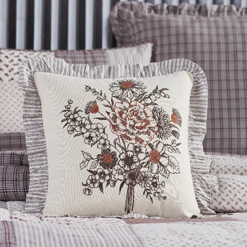 Adjustable Pillows for Customized ComfortFlorette Floral Bouquet Ruffled Pillow 18x18 VHC Brands Adjustable Pillows for Customized ComfortFlorette Floral Bouquet Ruffled Pillow 18x18 VHC Brands