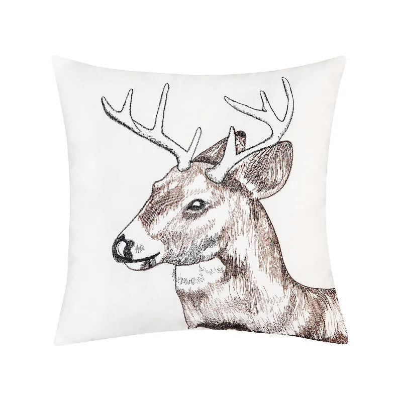 Cotton Pillows for Natural ComfortDeer Portrait Pillow