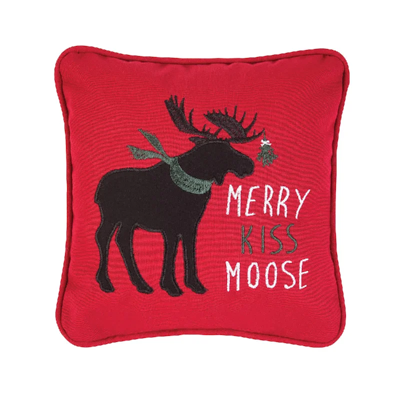 Plush Pillows for a Cozy BedMerry Kiss Moose Mini Pillow