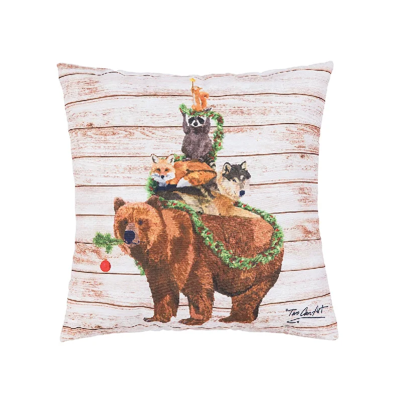 Velvet Pillows for a Touch of EleganceWoodland Yuletide Tree Pillow