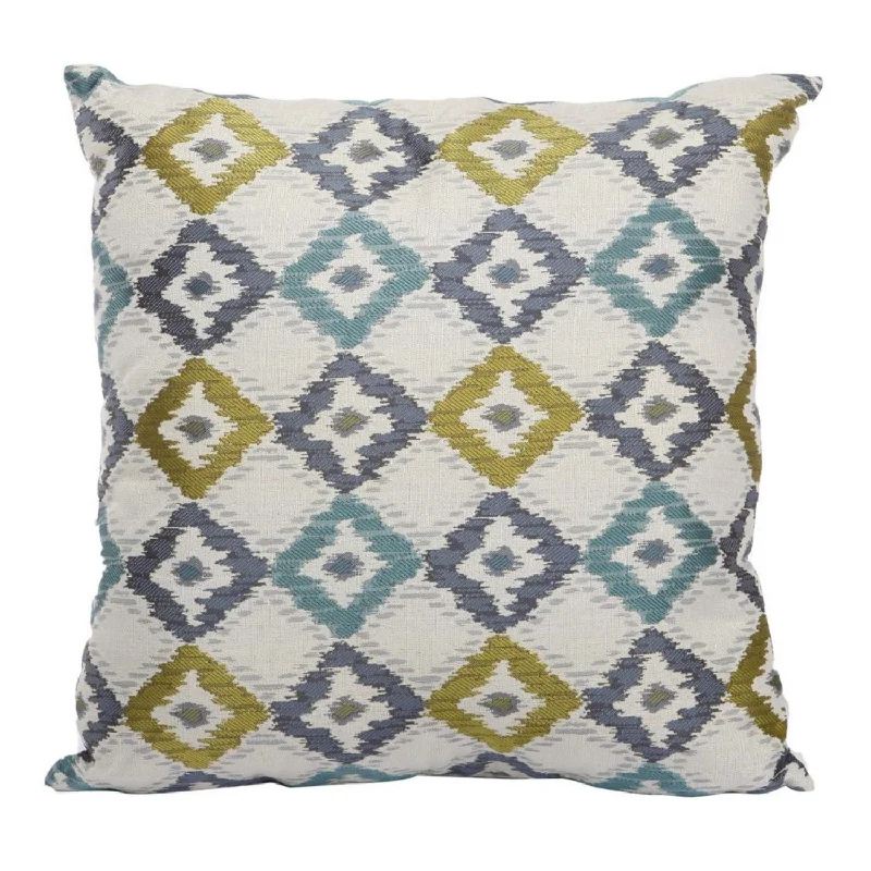 Silk Pillows for Smooth Skin and HairBenzara Woven Design Fabric Accent Pillow in Diamond Pattern, Multicolor Silk Pillows for Smooth Skin and HairBenzara Woven Design Fabric Accent Pillow in Diamond Pattern, Multicolor