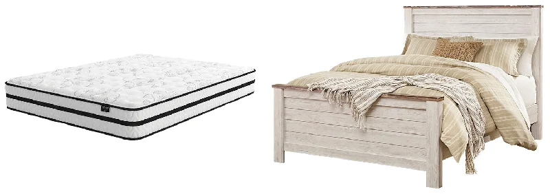 Natural latex and organic cotton blend mattressesWillowton Queen Panel Bed with Mattress Natural latex and organic cotton blend mattressesWillowton Queen Panel Bed with Mattress
