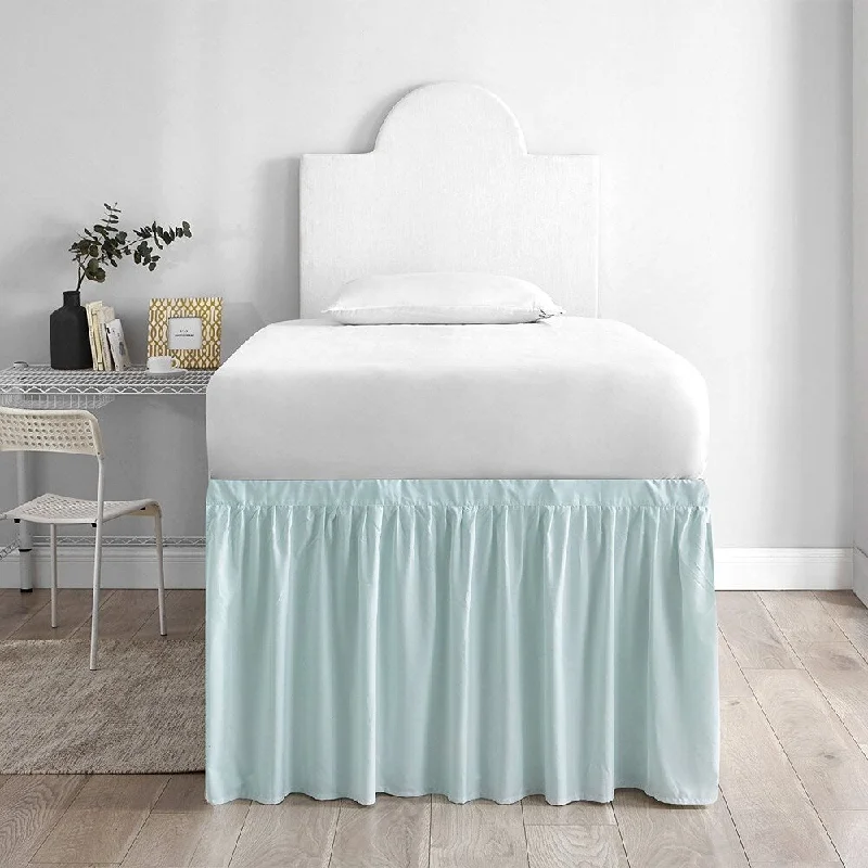 Velvet bed skirts for a luxurious and elegant appearanceBed Skirt Twin XL (3 Panel Set) - Hint of Mint Velvet bed skirts for a luxurious and elegant appearanceBed Skirt Twin XL (3 Panel Set) - Hint of Mint