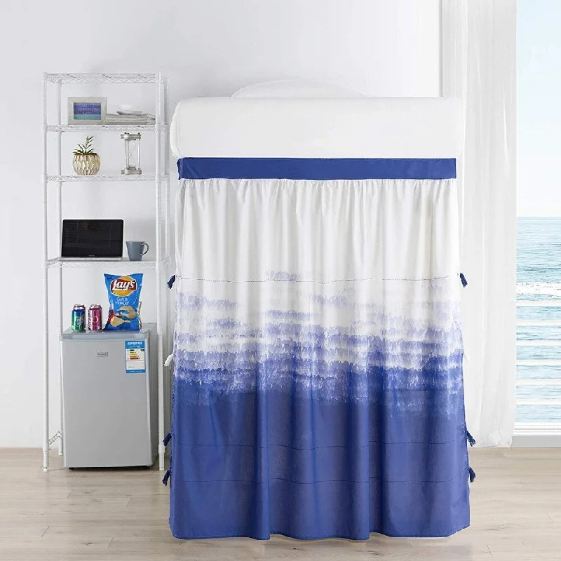 Bed skirts with a beach - themed printOmbre Ocean Bed Skirt Panel with Ties (1 & 3 Panel) - Purple Navy Bed skirts with a beach - themed printOmbre Ocean Bed Skirt Panel with Ties (1 & 3 Panel) - Purple Navy