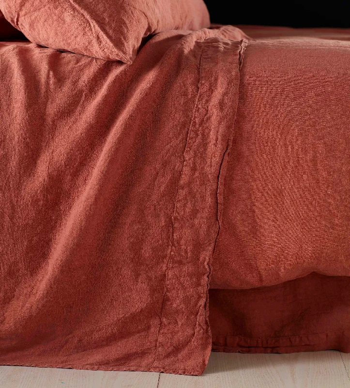 Organic Flannel Sheets for a Natural and Warm SleepSpice 100% Linen Flat Sheet
