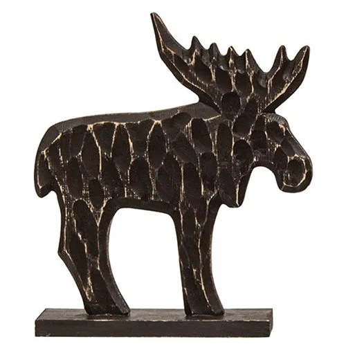 Bed skirts with a scalloped hem for a charming detailBrown Moose Wooden Sitter