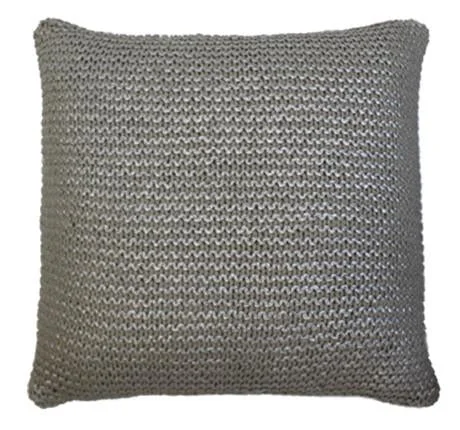 Bolster Pillows for Sofa DecorationKnit Metallic Pillow - Natural