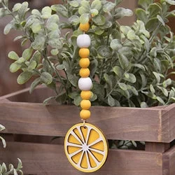 Bed skirts with a bohemian - inspired patternLemon Icon Beaded Ornament