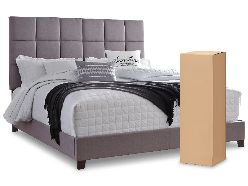 Gel - infused memory foam mattresses for cooler sleepDolante Queen Upholstered Bed with Mattress Gel - infused memory foam mattresses for cooler sleepDolante Queen Upholstered Bed with Mattress