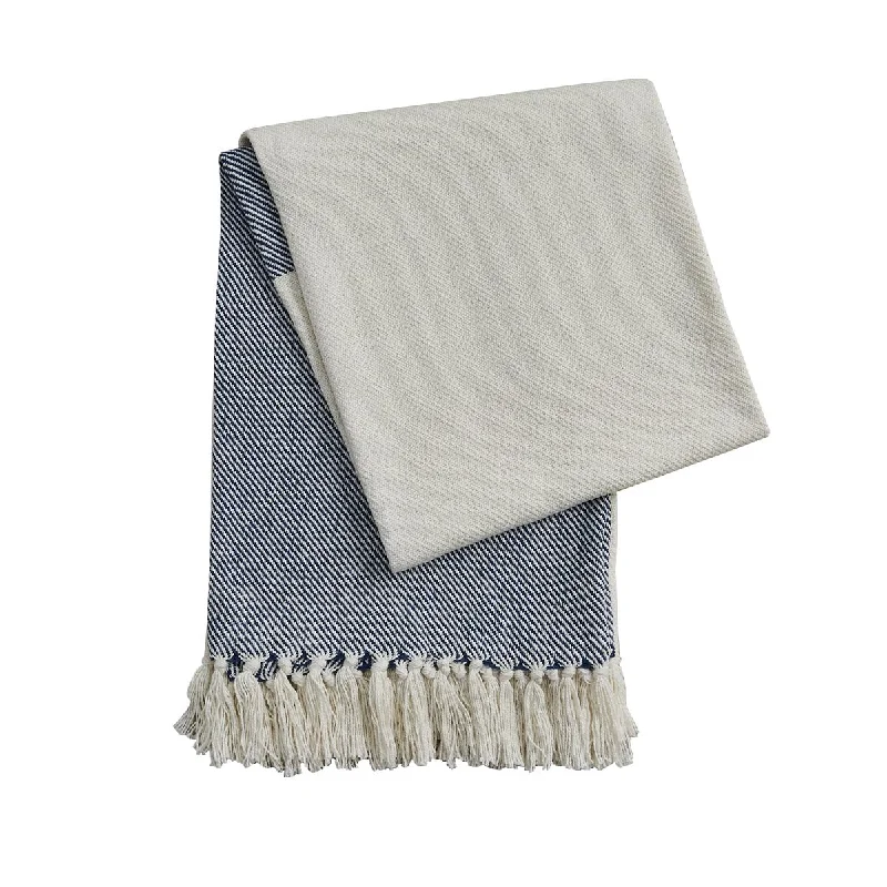 Disney character themed kids blankets​Herringbone Throw Natural/Navy