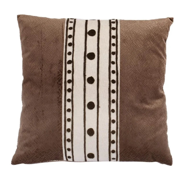 Pregnancy Pillows for Expectant MothersBenzara Fabric Accent Pillow with Embossed Texture Surface, Brown and White Pregnancy Pillows for Expectant MothersBenzara Fabric Accent Pillow with Embossed Texture Surface, Brown and White