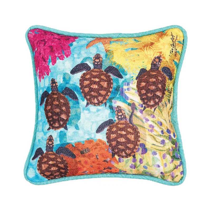 Travel Pillows for Long JourneysBaby Turtles Mini Pillow