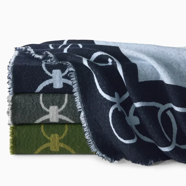 Outdoor picnic checkered gingham blankets​Eterna Merino Wool Throw