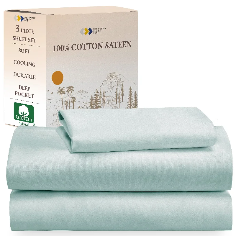 Wrinkle - Free Polyester Sheets for a Low - Maintenance BedSheet Set - 100% Cotton Sateen - Everyday Soft Wrinkle - Free Polyester Sheets for a Low - Maintenance BedSheet Set - 100% Cotton Sateen - Everyday Soft