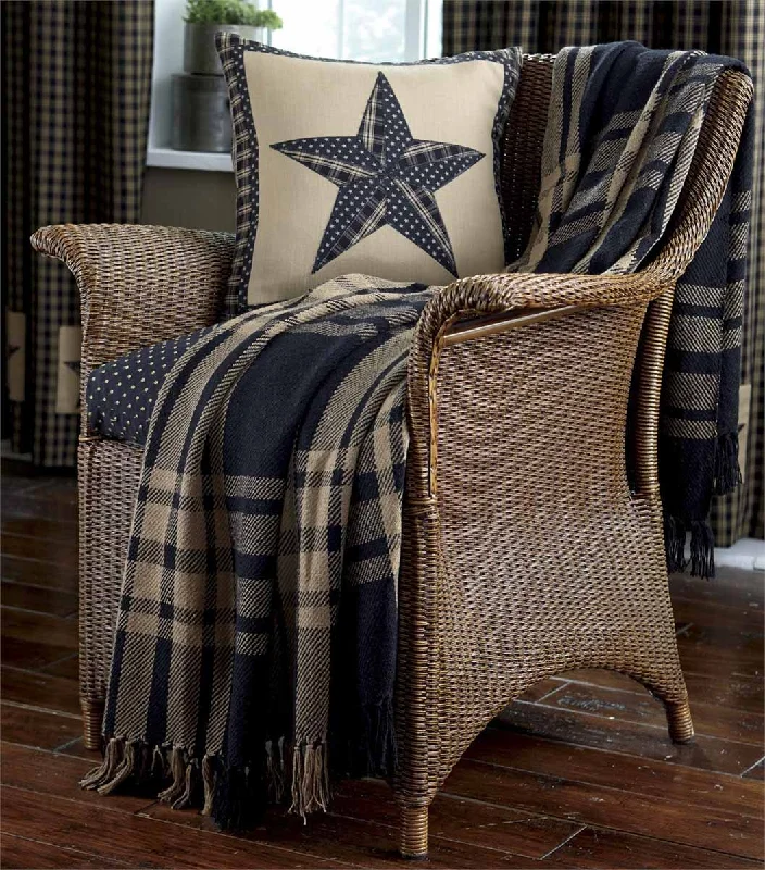 Organic linen breathable summer throws​Sturbridge Throw - Black