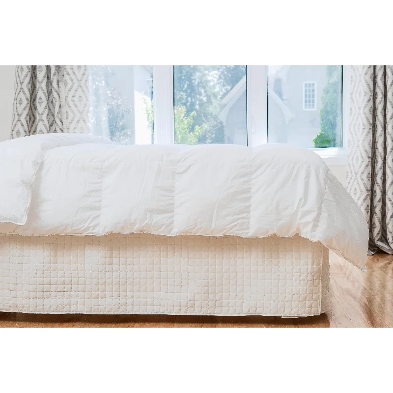 Bed skirts with a lace trim for a romantic touchGouchee Home Grid Bedskirt