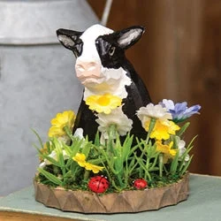 Bed skirts with a plaid pattern for a traditional styleWooden Floral Black and White Cow Bust on Base Bed skirts with a plaid pattern for a traditional styleWooden Floral Black and White Cow Bust on Base