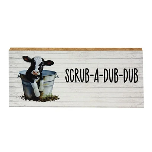 Polyester bed skirts for easy care and durabilityScrub-A-Dub-Dub Baby Cow Block