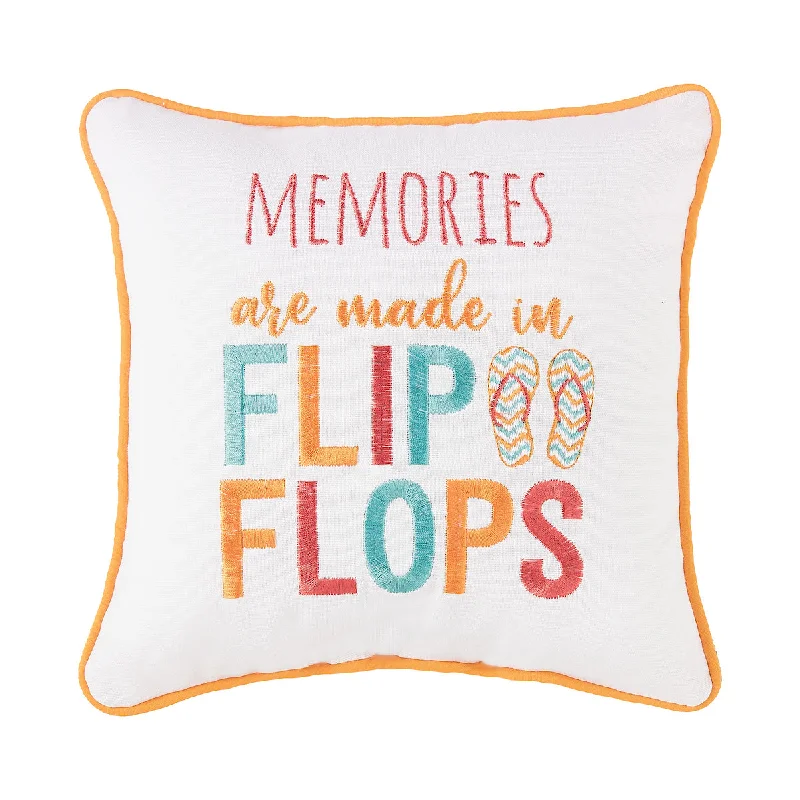 Square Pillows for Modern Home DecorMemories Are Made In Flip Flops Mini Pillow