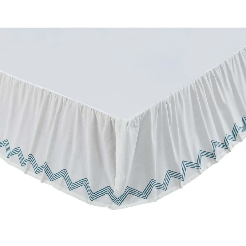 Bed skirts with a child - friendly printWhite Coastal Bedding VHC Laguna Bed Skirt