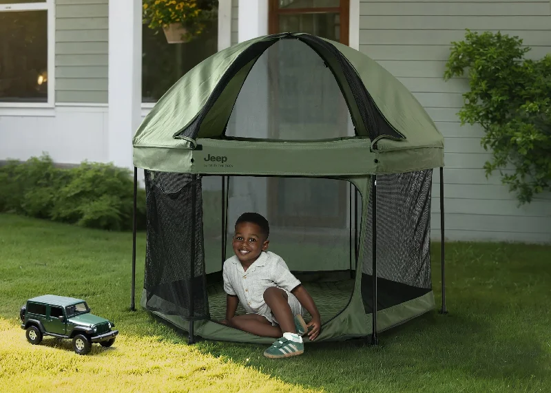 Wool - filled mattresses for natural insulation and moisture - wickingHexagon Pop Up Play Yard with Removable Canopy Wool - filled mattresses for natural insulation and moisture - wickingHexagon Pop Up Play Yard with Removable Canopy