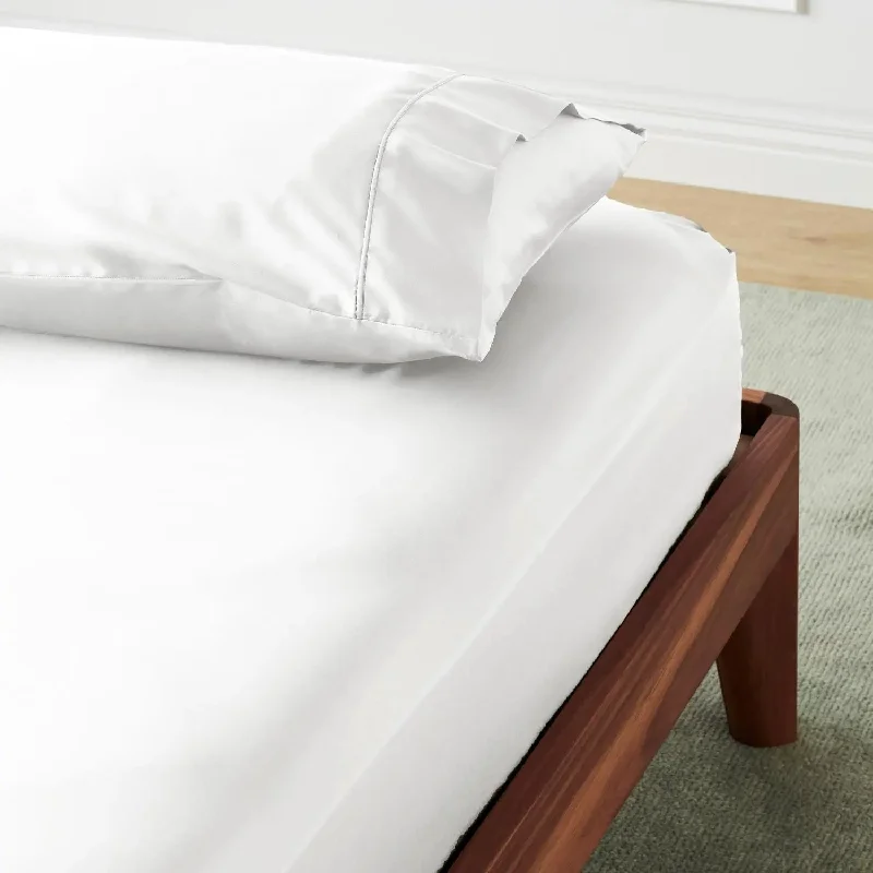 Thermal - Regulating Bamboo Sheets for All - Season ComfortSignature Sateen Basic Sheet Set | "No Top Sheet" Bundle