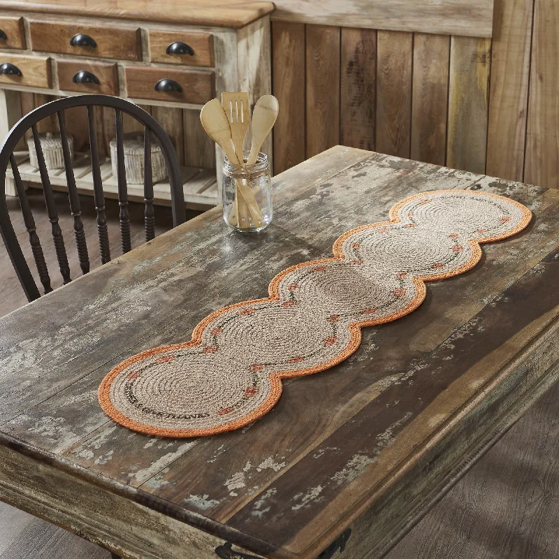 Bed skirts with a geometric cut - out designHarvest Blessings Natural Stencil Pumpkin Runner 12x48 Bed skirts with a geometric cut - out designHarvest Blessings Natural Stencil Pumpkin Runner 12x48