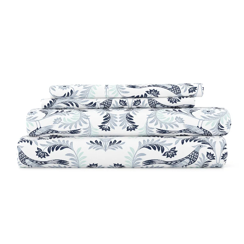 Flat Sheets with a High - Quality Finish for a Luxurious LookGarden Estate Pattern 4-Piece Sheet Set
