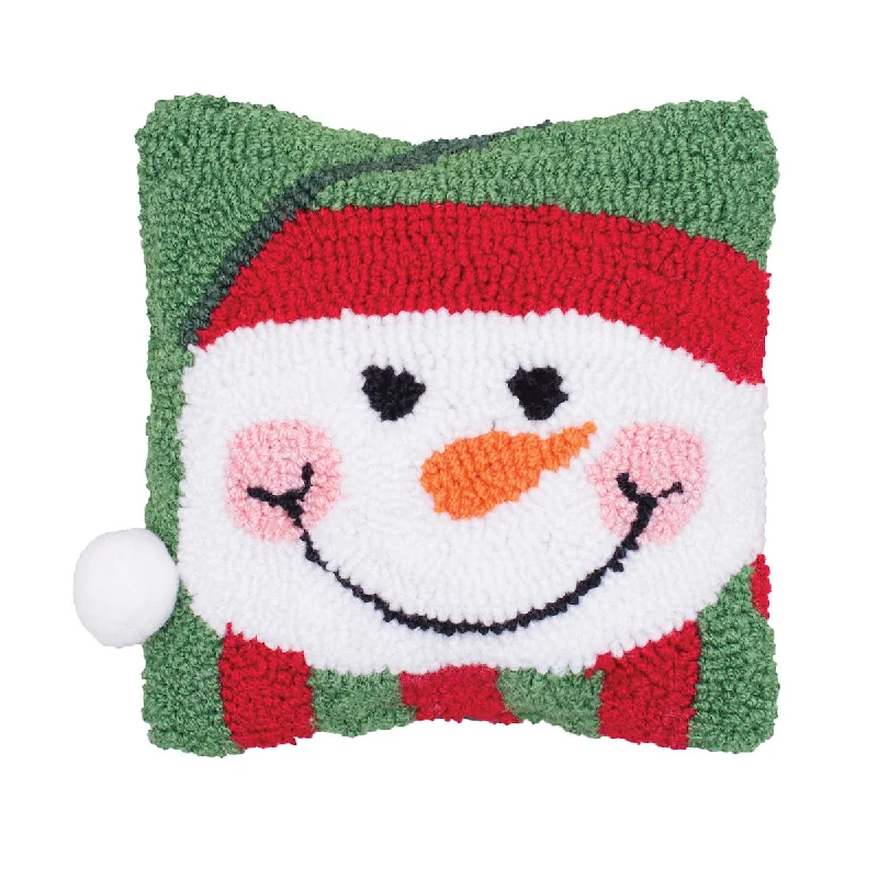 Pregnancy Pillows for Expectant MothersHappy Snowman Hooked Mini Pillow