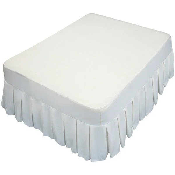 Bed skirts with a football - team - colored patternAltimair Full Size Fabric Cover with Bedskirt