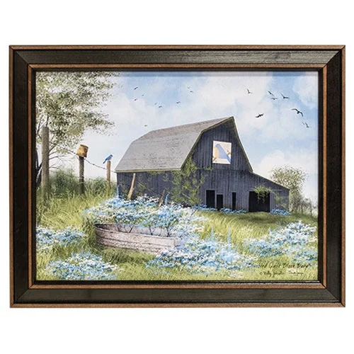 Bed skirts with a lace trim for a romantic touchBluebird Quilt Block Barn Framed Print 12x16 Bed skirts with a lace trim for a romantic touchBluebird Quilt Block Barn Framed Print 12x16