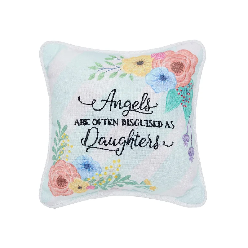 Square Pillows for Modern Home DecorAngels Disguised As Daughters Mini Pillow