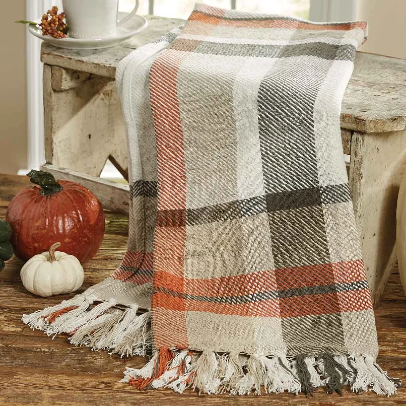 Cooling gel - infused summer bed blankets​October Spice Plaid Throw