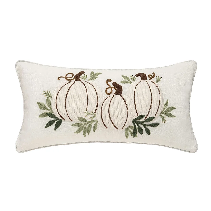 Bolster Pillows for Sofa DecorationWhite Pumpkin Trio Pillow