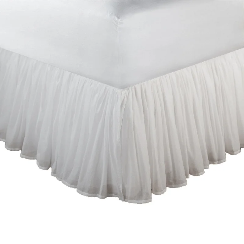 Velvet bed skirts for a luxurious and elegant appearanceTwin Bed Skirt, Polyester Platform, Cotton Voile Drop, Ruffled Edge, White Velvet bed skirts for a luxurious and elegant appearanceTwin Bed Skirt, Polyester Platform, Cotton Voile Drop, Ruffled Edge, White