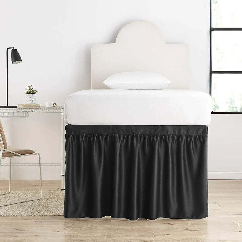 Bed skirts with a mermaid - themed printLuxury Plush Dorm Sized Bed Skirt Panel with Ties (1 Panel) Bed skirts with a mermaid - themed printLuxury Plush Dorm Sized Bed Skirt Panel with Ties (1 Panel)