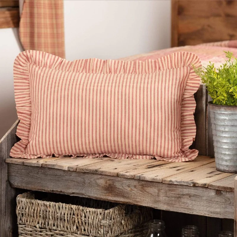 Velvet Pillows for a Touch of EleganceSawyer Mill Red Ticking Stripe Pillow