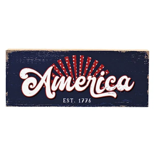 Bed skirts with a vintage - inspired patternAmerica Est. 1776 Shelf Sitter Block