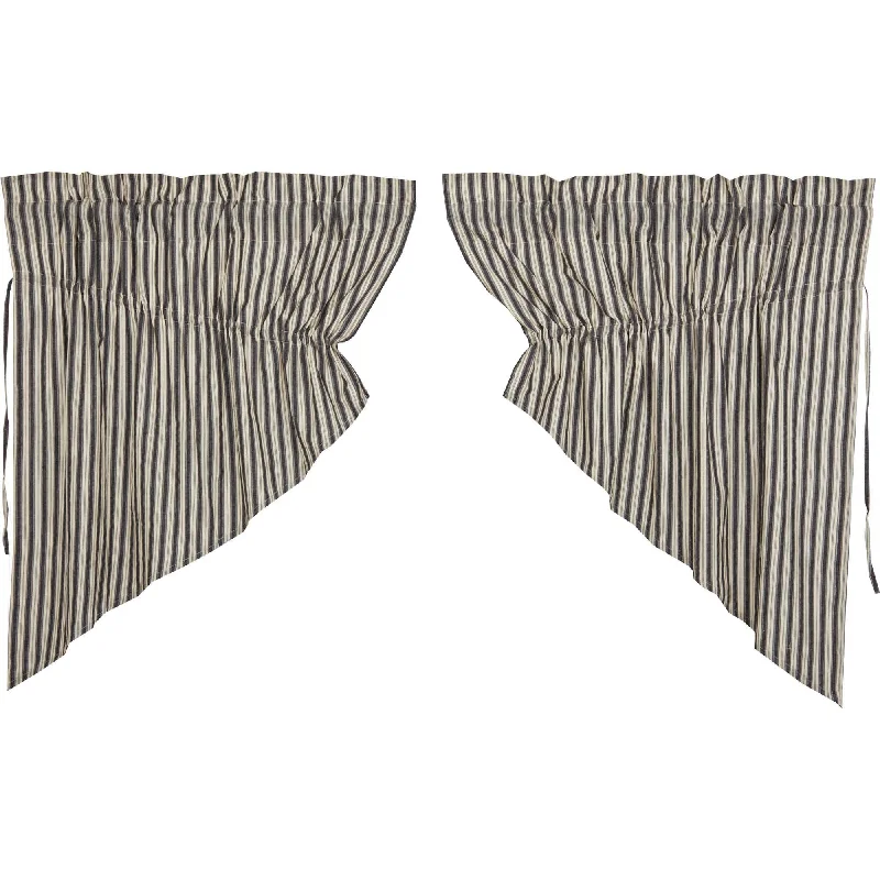 Bed skirts with a Christmas - themed patternAshmont Ticking Stripe Prairie Swag Set of 2 36x36x18 Bed skirts with a Christmas - themed patternAshmont Ticking Stripe Prairie Swag Set of 2 36x36x18