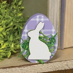 Bed skirts with a contemporary styleSitting Bunny Purple Plaid Egg Sitter