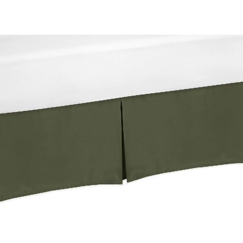 Bed skirts with a geometric print for a modern aestheticDark Green Queen Bed Skirt for Woodland Camo Collecton - Solid Color Hunter Forest Olive Rustic Deer Bed skirts with a geometric print for a modern aestheticDark Green Queen Bed Skirt for Woodland Camo Collecton - Solid Color Hunter Forest Olive Rustic Deer