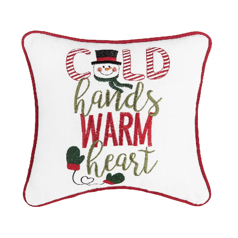 Silk Pillows for Smooth Skin and HairCold Hands Warm Heart Mini Pillow