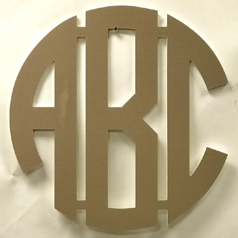 Round Pillows for Boho-Style InteriorsWall Monogram -  Alie No Circle